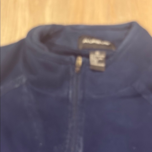 Blue Zip Up Sweater with Mock Neck - Picture 4 of 7